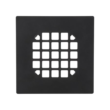 Danco 4-1/4 in. Matte Black Square Stainless Steel Drain Cover 9D00011047
